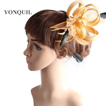 

fascinating sinamay material fascinator headpiece show cocktail headwear women church hat suit for all season 17 colors MYQ106