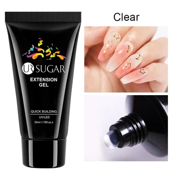 

UR SUGAR 50ml Quick Extension Gel Clear Poly Building Gel Nail Tips Enhancement Slip Solution Nail Art Builder UV LED Polish