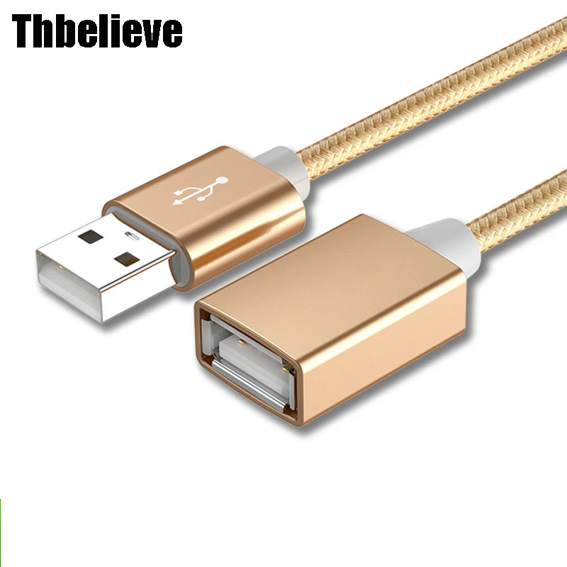 Thbelieve USB Fmale-Male кабели 1 м нейлоновые плетеные к удлинительные поддержка Прямая