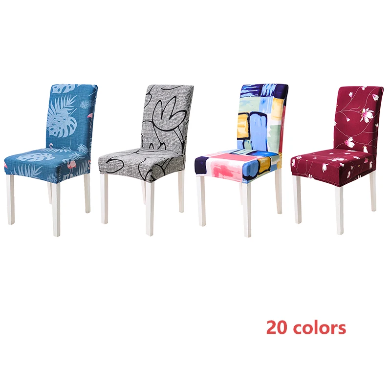 

Printing Covers Universal Size Chair Cover Spandex Chair Cover Stretch Elastic Cover Floral Dining Room Home Decoration