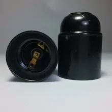 100 шт. E27 бакелитовой патрон для лампочки держатель лампы E27 черный цоколь лампы