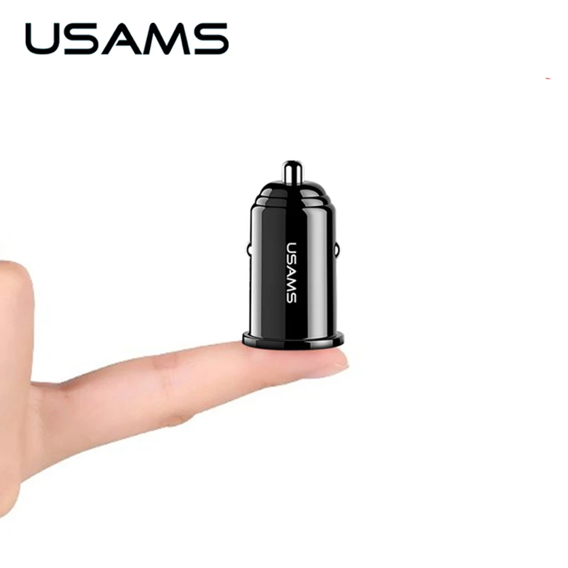 

Upgraded Mini Car Charger,USAMS 2 Port USB Smart 3.1A 2.4A Max Fast Charging USB car phone charger Dual Car-Charger Universal