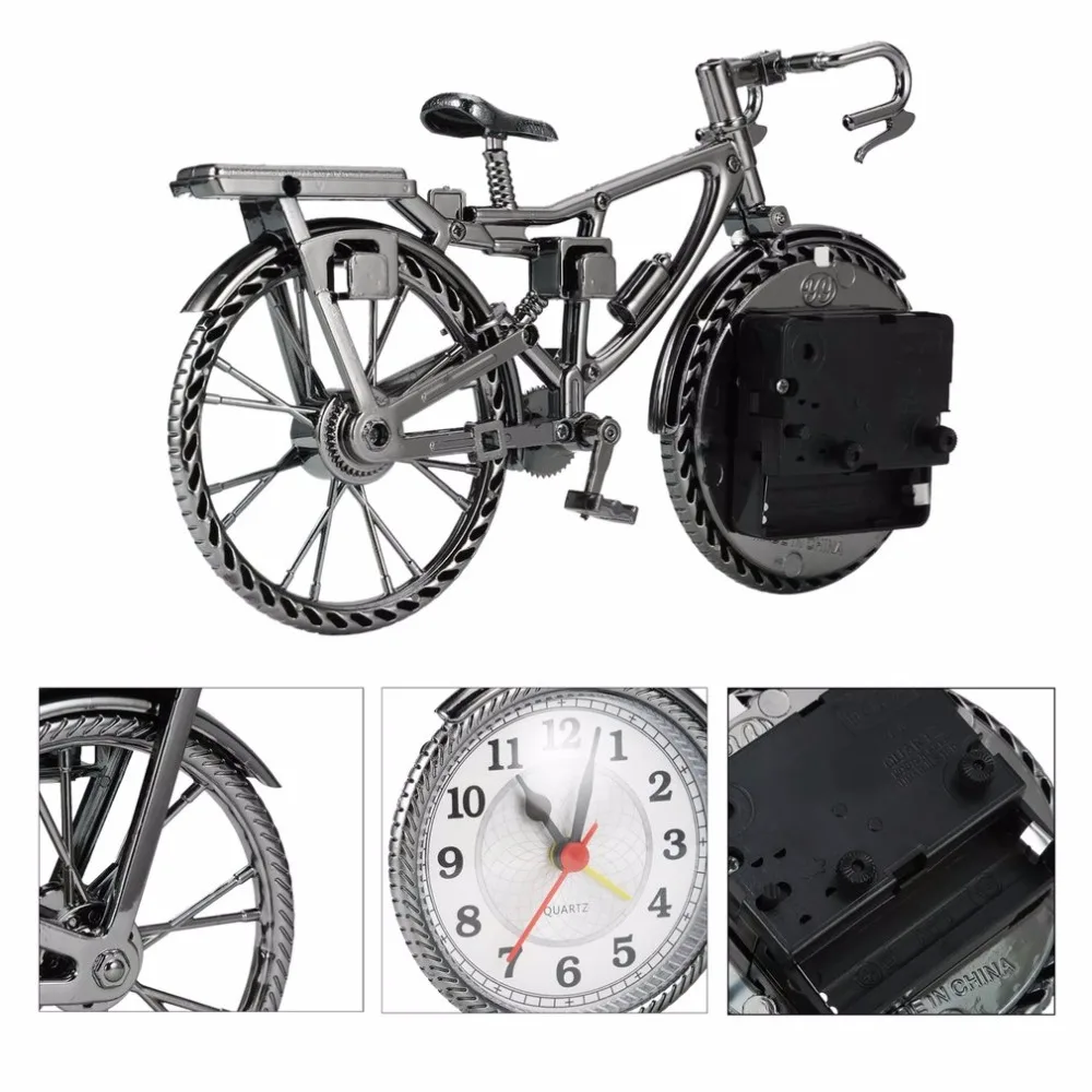 1Pc ABS Retro Bicycle Alarm Clock Cool Style Clock Fashion Personality Needle Clock NZ-035 Popular 22*6*13cm