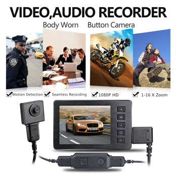 

1080P full HD police body camera with 2.7 inch high resolution mini dvr kit 16X digital zoom body recorder Motion Detection cam