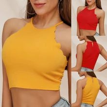 Vertvie женский жилет для бега, однотонный жилет с лямкой на шее,, модный тренировочный топ для бега, топ для фитнеса, женские сексуальные спортивные топы