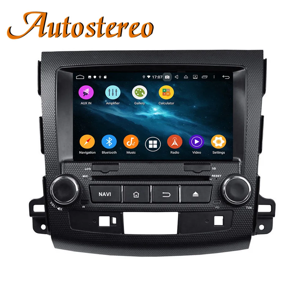 Cheap Android 9 Car DVD player auto GPS Navigation for Mitsubishi Outlander/For Peugeot 4007 radio tape recorder headunit DSP MAX 64G 1