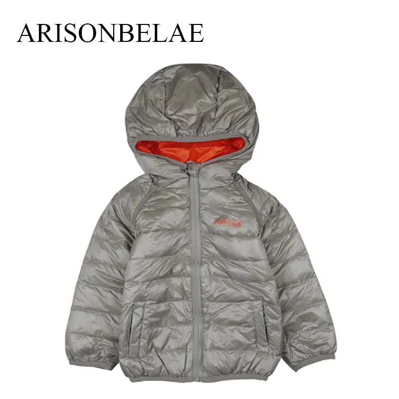 

ARISONBELAE Brand Kids Winter Jacket Duck Down Jacket Baby Boys Warm Light Down Coat Children Boys Winter Hooded Coat Outwear