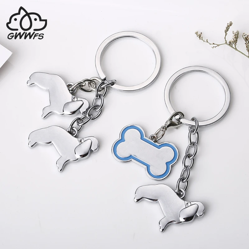 クリエイティブキーホルダーかわいいコッカースパニエルキーホルダー動物と骨ペンダントキーチェーン犬クラシックキーリングホルダー Diy のメタル キーホルダー Metal Keychain Keychain Animalkeychain Cute Aliexpress
