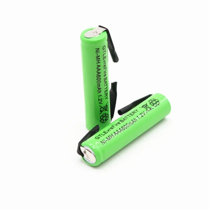 Перезаряжаемая батарея AAA 1,2 V 600mAh ni-mh для электрической зубной щетки беспроводная мышь Пульт дистанционного управления микрофон светодиодный фонарик