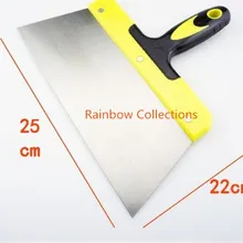 1 шт 10 '/250*220 мм высокое качество толще упругая сталь пластиковая ручка шпатлевка Набор ножей скребок строительные инструменты