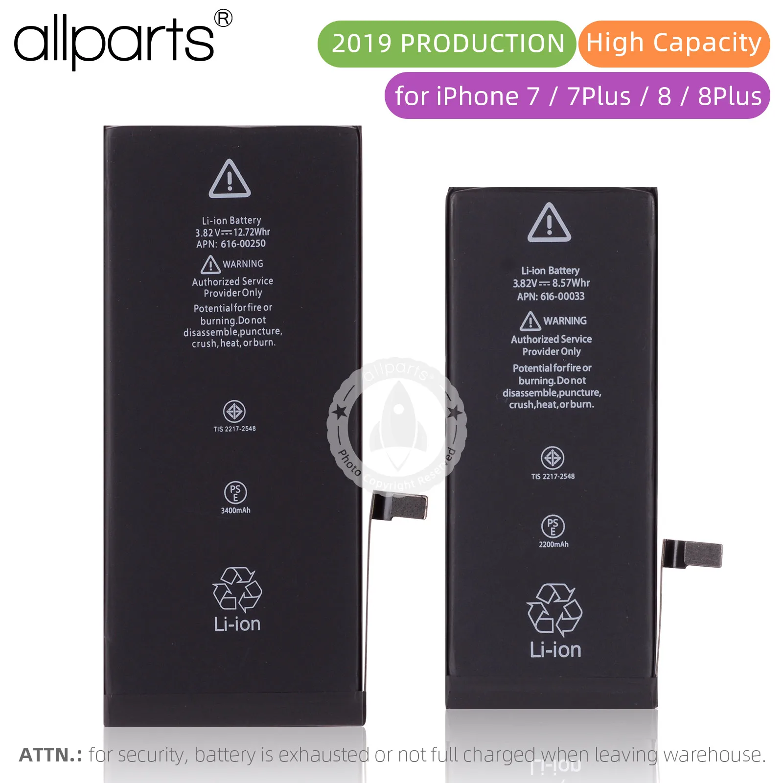 

2019 High Capacity OEM Battery For iPhone 7 Battery for iPhone 7 Plus Replacement For iPhone 8 Battery 8 Plus Replacment