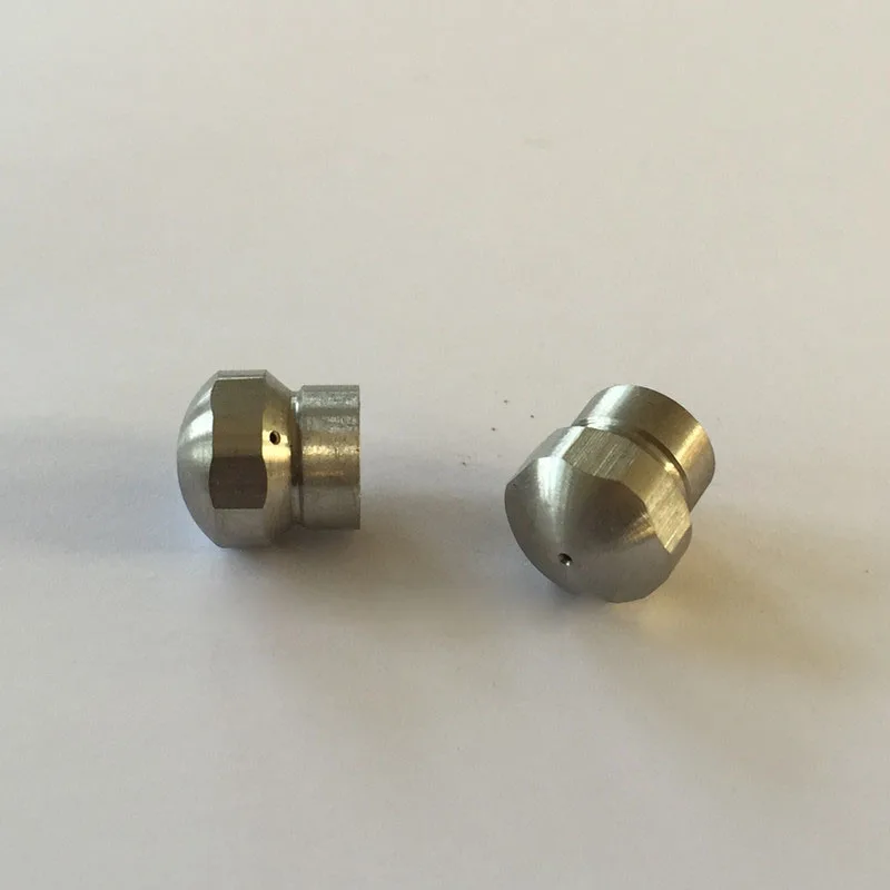 1/8 인치 드레인 청소 노즐 스테인레스 스틸 고압 세척기 호스 하수도 파이프 클리너 스프레이 구멍 청소 도구