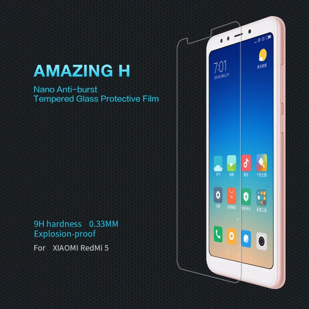 Redmi 5 Защитная пленка для экрана NILLKIN Amazing H 0 33 мм 9 закаленное стекло xiaomi redmi 7 дюймов