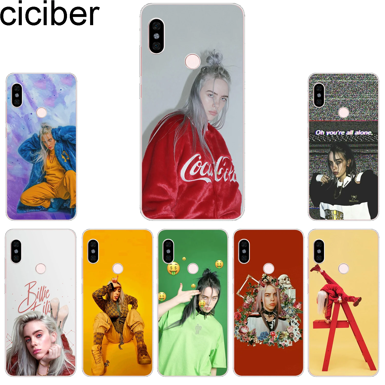 

ciciber Phone Case for Xiaomi Mix Max 3 2 2s Cover for Xiaomi Mi A2 9 8 6 5 F1 A1 5X 6X 5c 5s Lite Plus Pro SE Billie Eilish