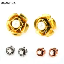 XUANHUA серьги из нержавеющей стали с жемчугом модные ювелирные изделия серьги-гвоздики для женщин аксессуары Brincos серьги из розового золота