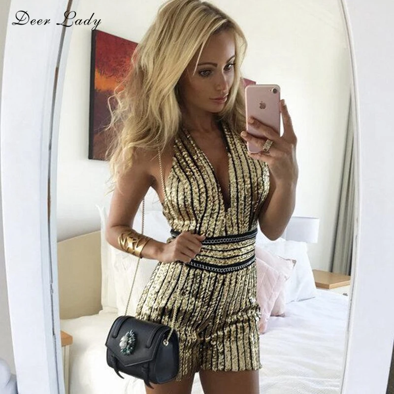 glitter jumpsuit kort