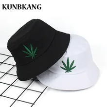 Кленовый лист ведро шляпа вышивка хлопок Боб кепка хип хоп Gorras мужская летняя Защита от солнца на пляже Панама рыболовная шляпа солнцезащитная Кепка с покрывалом