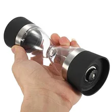 NHBR Dual Moler Pimienta Sal Especias Condimentos Precisión Amoladora Molino de Grano Grueso A Fino Negro