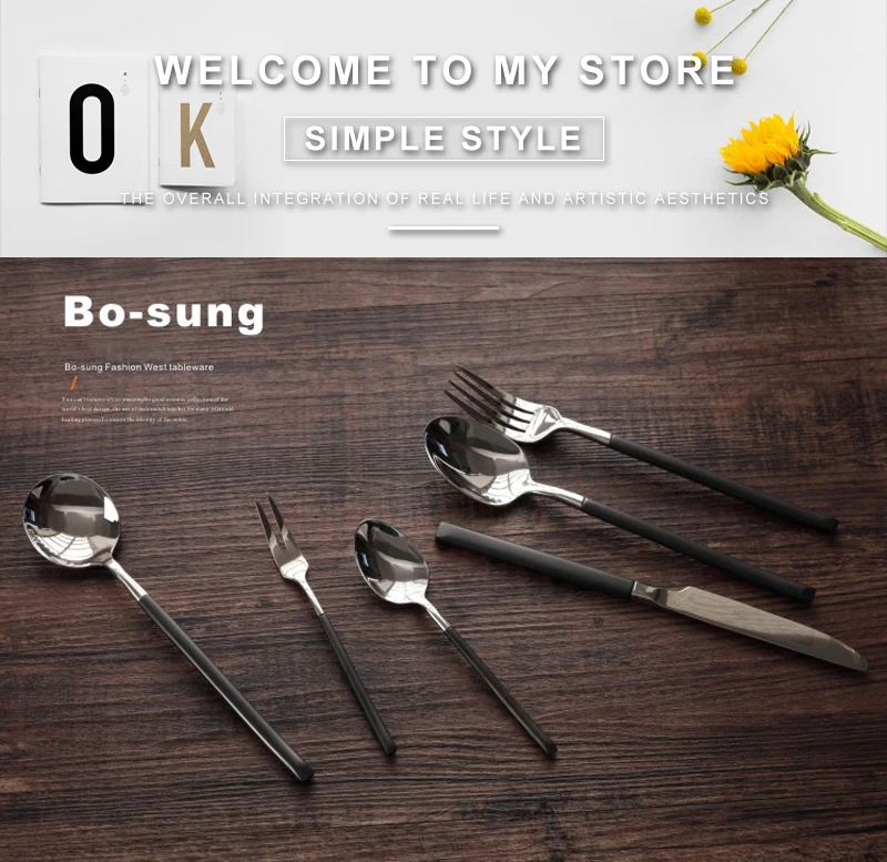black cutlery set stainless steel (1)