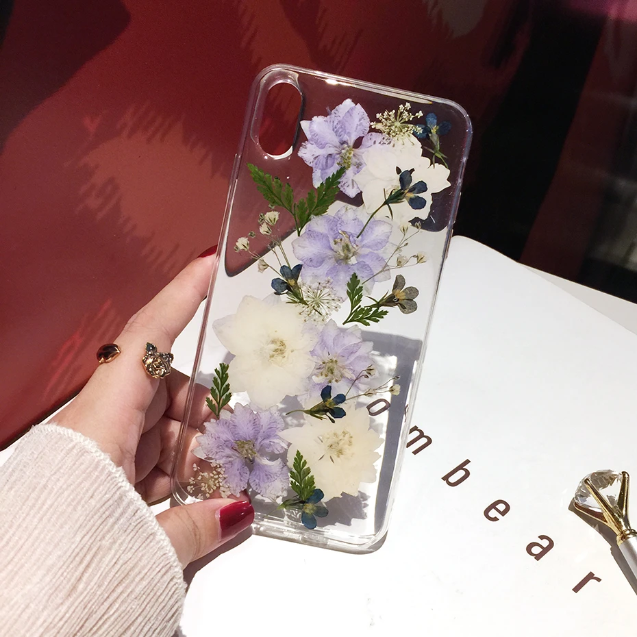 Iphone 11 phone case pressed flowers Clearance