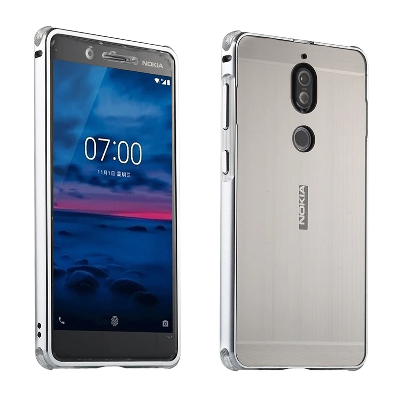 Для Nokia 6 7 7 Plus 8 чехол Гибридный 2 в 1 Броня Капа Алюминиевый металлический бампер матовый PC чехол для Nokia 7 7 Plus тонкий чехол
