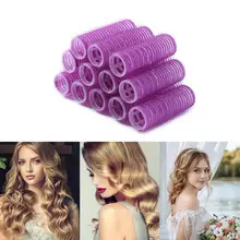 12 шт. самозахватные бигуди для волос любой размер домашний салон Инструменты для самостоятельной укладки волос Парикмахерские бигуди