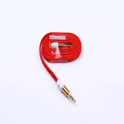 

Chremoory good quality fashion 3.5mm aux audio cable for computers cars phones and speakers in red different lengths availble