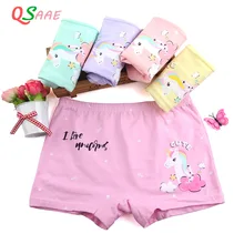 2020 venda quente 5 pçs/lote meninas roupa interior crianças calcinha do bebê unicórnio das crianças para 4-12 idades