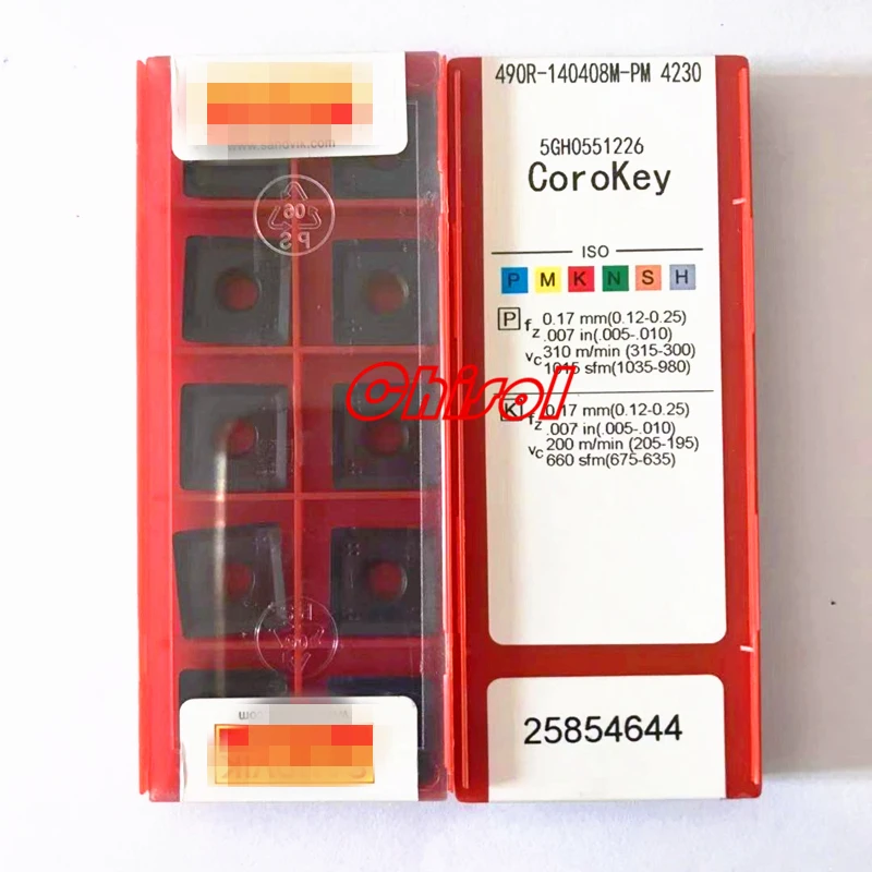 490R-140408M-PM 1030 4230 4240 вкладыши для твердосплавного фрезерования резак помолка, резка инструменты