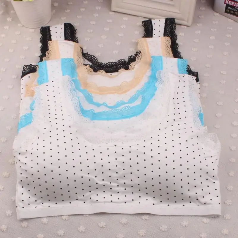 

10-14 Years Hot Sale New Children Underwear Model New Lovely Girls Lace Underwear Bra Vest Children Underclothes Sport Undies