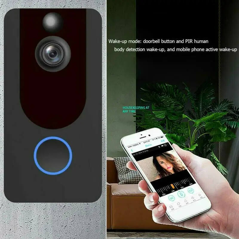 

V7 Wireless WiFi DoorBell Smart Video Door Phone Camera Visual Intercom Remote