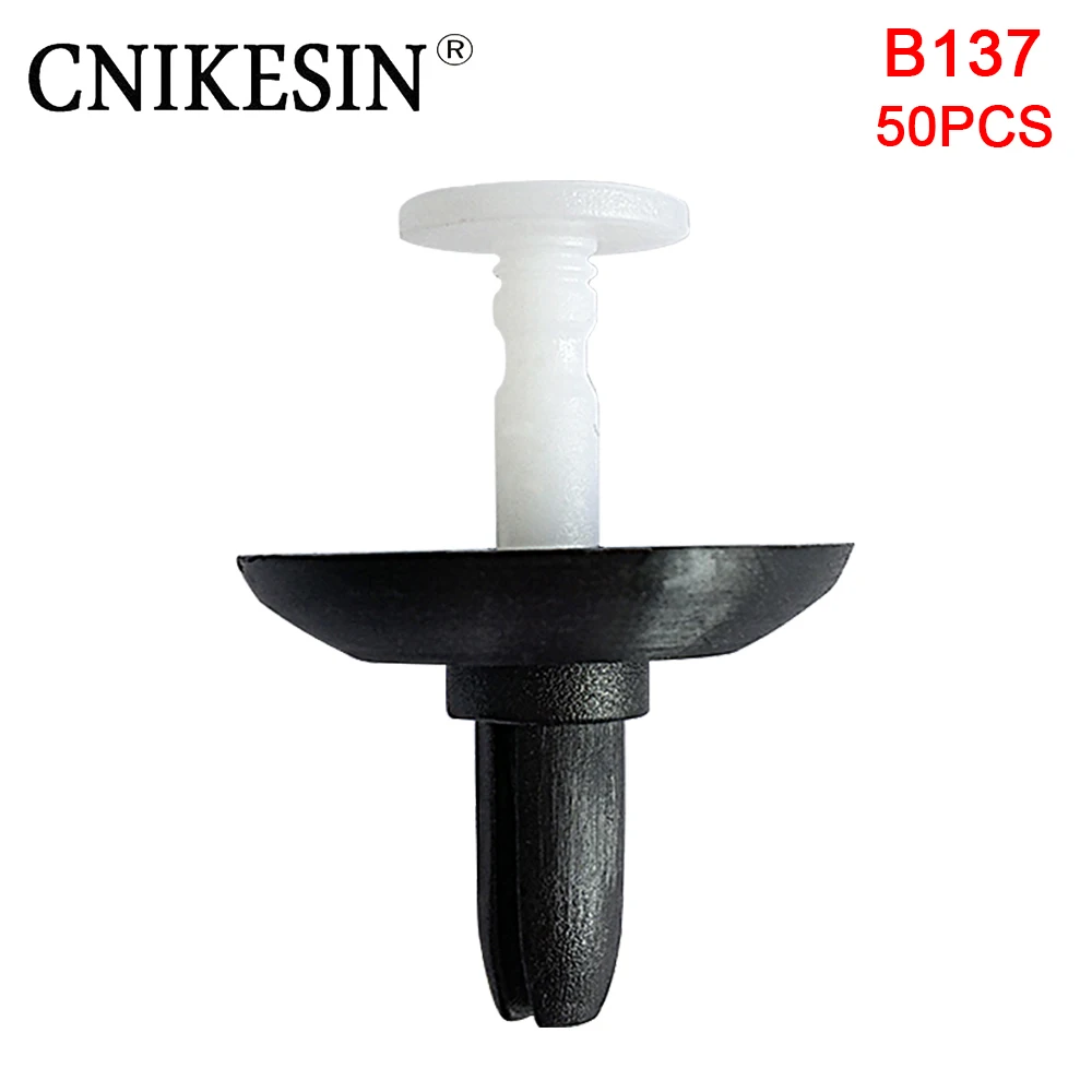 CNIKESIN 50PCS B137 Auto Plastic Fastener Push Type Shield Car Fastener 