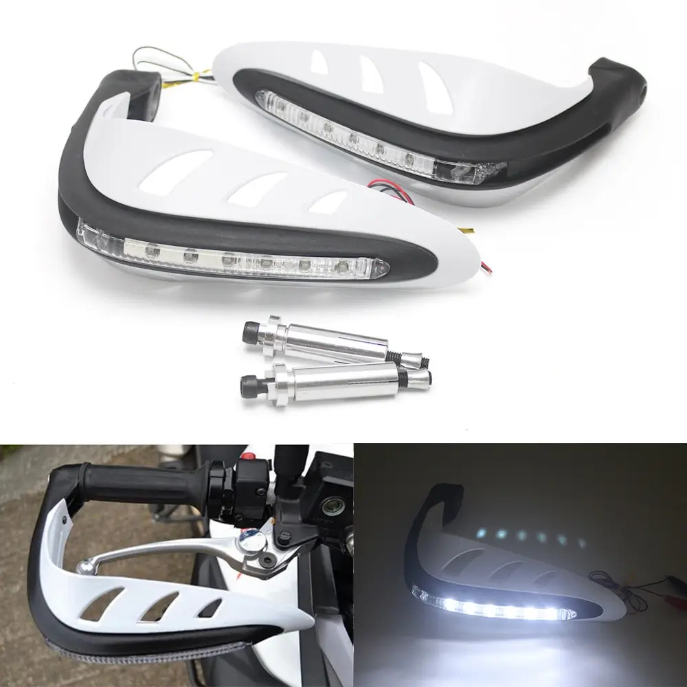 

1 Pair Universal Motorcycle Handguards With LED Turn Signals Light Motocross Hand Guards One Set Combination Handlebar Protector