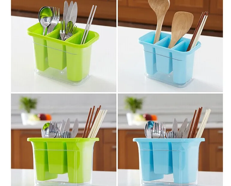 Draining tableware storage rack double plastic storage box candy