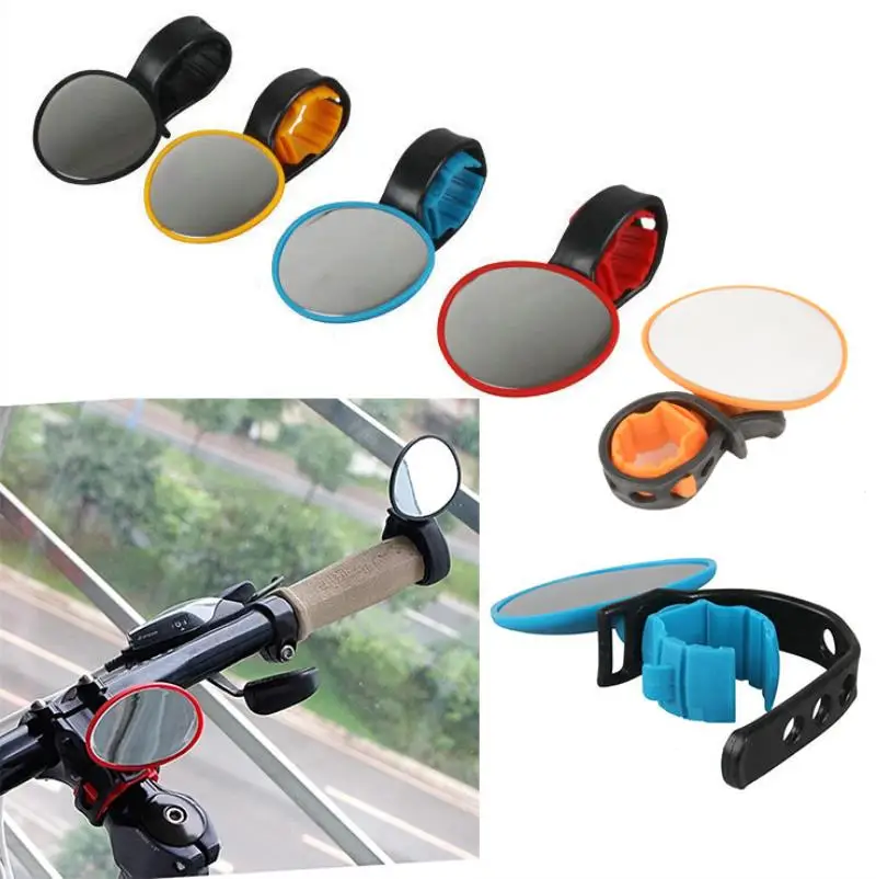 1Pcs Rearview Mirror Bicycle 360 Degree Rotating Handlebar Rearview Mirror Mountain Bike Cycling Safety Rear View Bike Parts