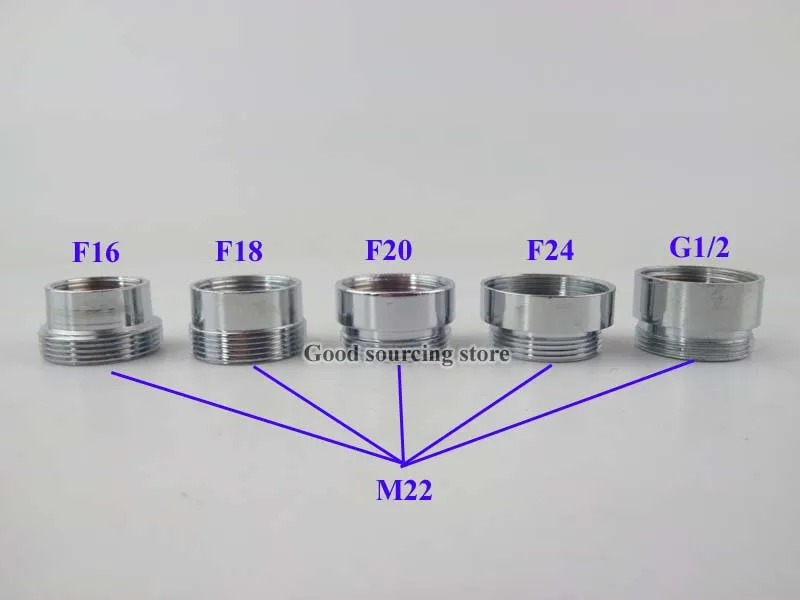 16, 18, 20, 22, 24, 28 мм Женский или мужской резьбовой смеситель адаптер менять на M22