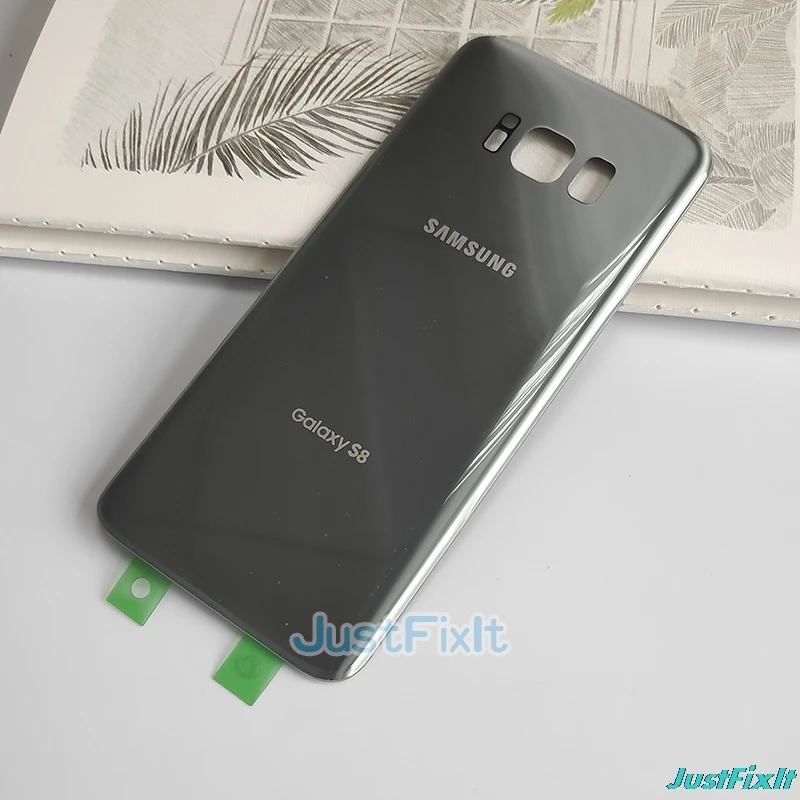 Для SAMSUNG Galaxy S8 G950 + S8Plus G955 Задняя крышка батареи Дверь стеклянная Корпус чехол