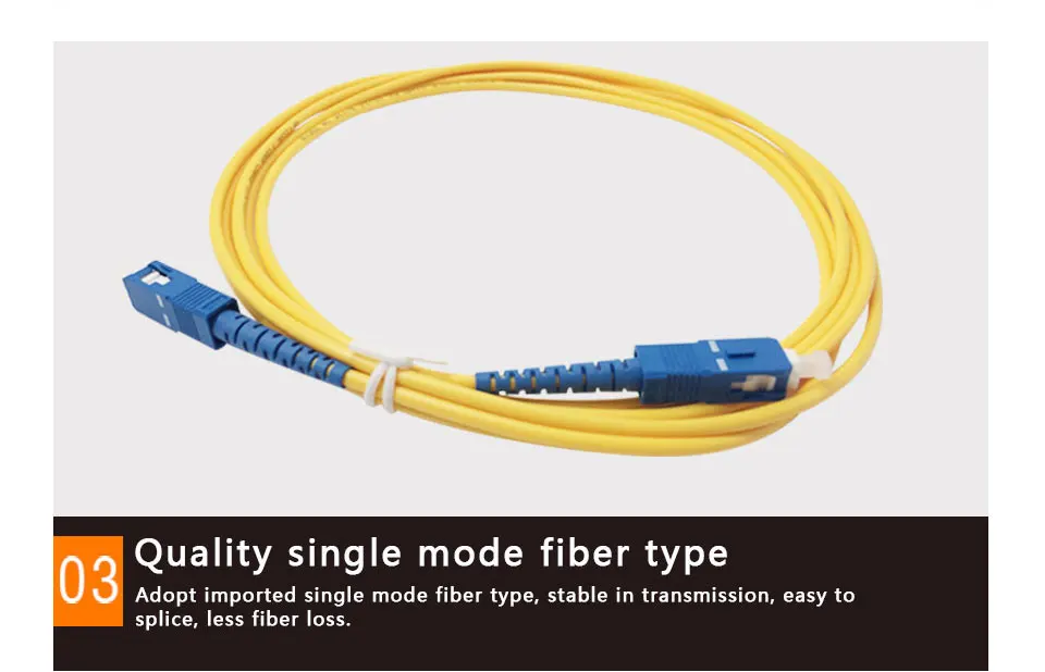 10 шт./пакет SC-SC волоконно-оптический соединительный кабель оптического волокна SM SX 3 мм 3 м 9/125um 3 м SC/UPC Волоконно-оптический патч-корд