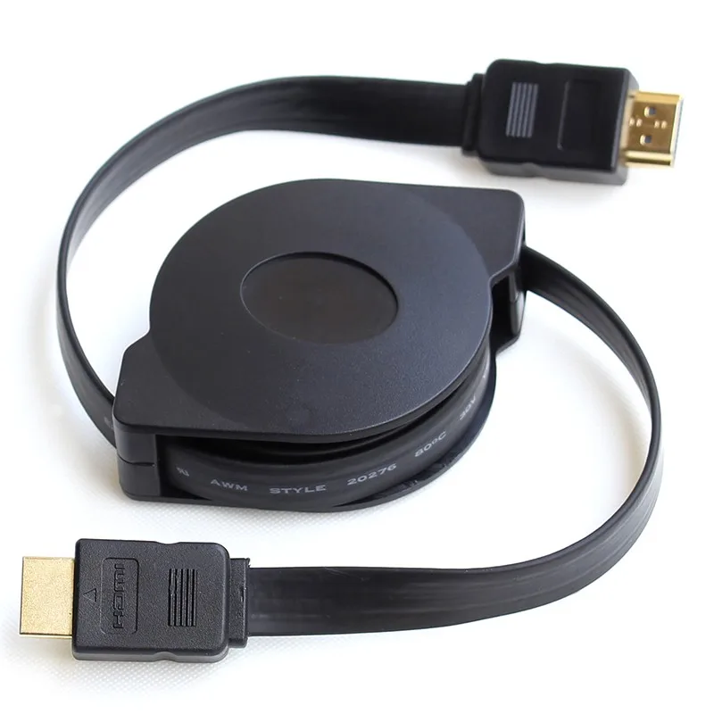 Выдвижная и растягивающийся 1080 P HDMI к HDMI кабель 1 м 1,8 м 3D кабель адаптер для проекторов мониторов ТВ ЖК-дисплея ноутбука PS3