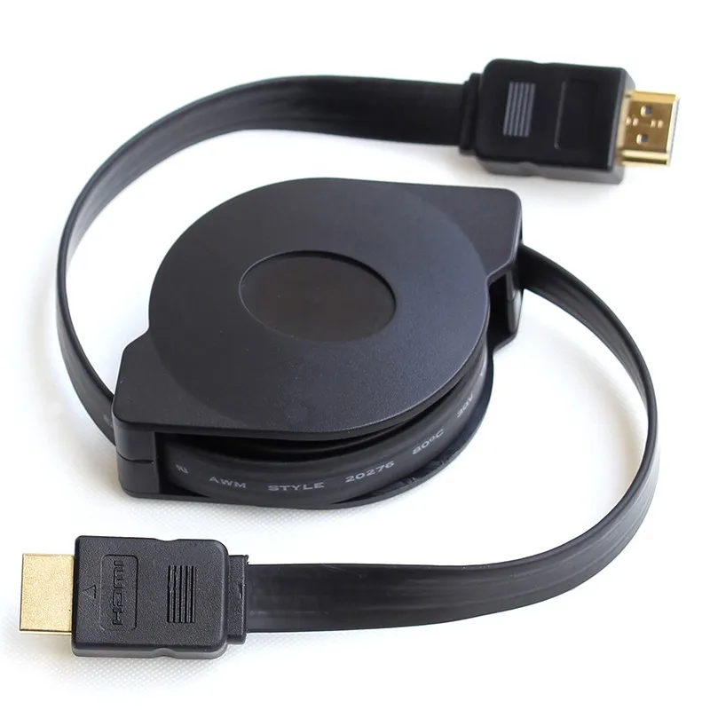 Retractable & stretchable 1080P HDMI to HDMI Cable 1m 1.8m 3D Cable