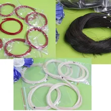 Yinfente 5 hanks скрипка/альт/виолончель лук монгольский натуральный черный/белый/красный бант волос конский хвост 80-85 см