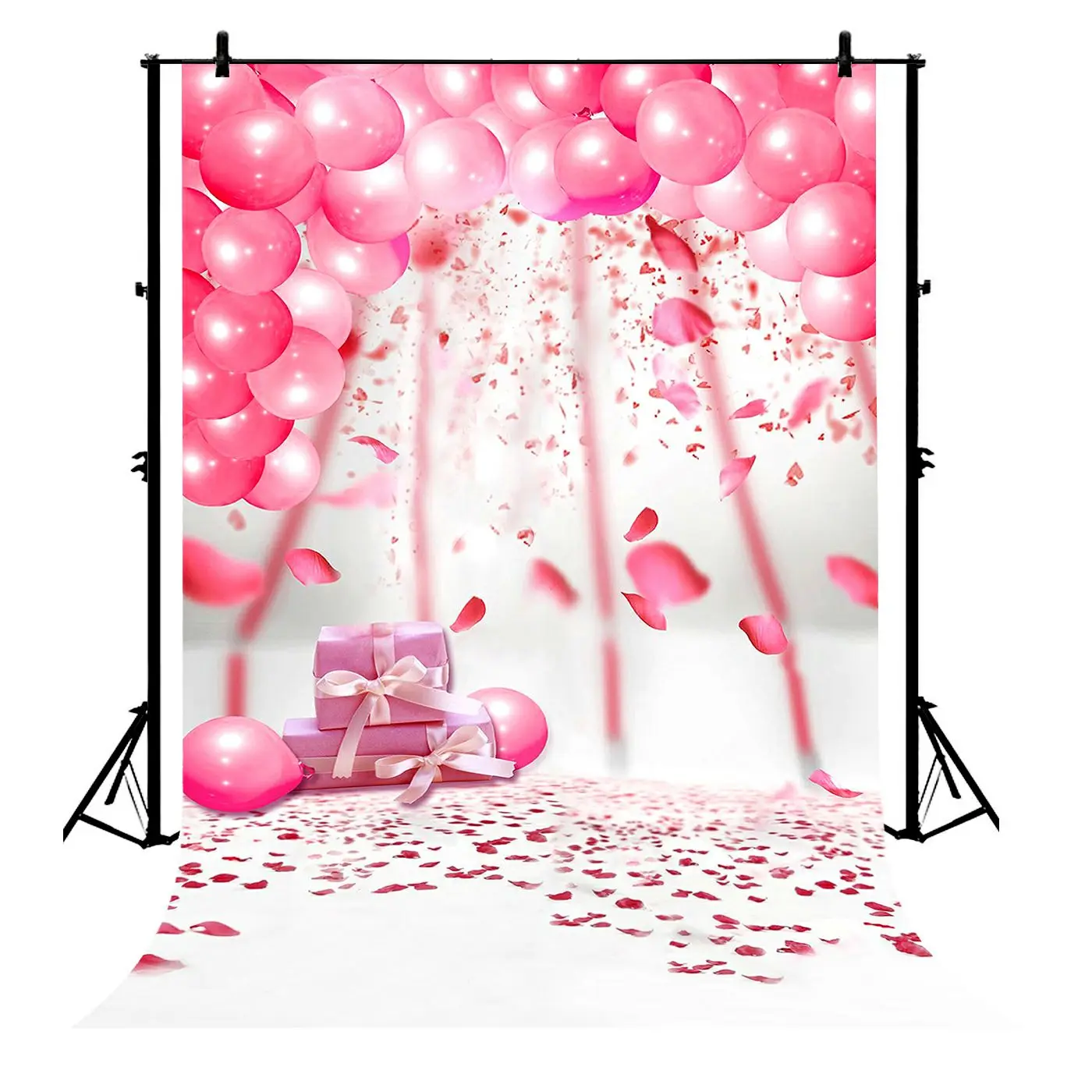 

5x7ft Pink Balloon Birthday Party Polyester Photo Background Portrait Backdrop