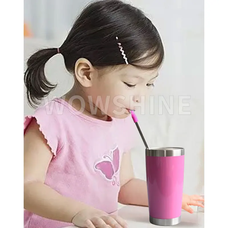 

Wowshine New Free shipping 1000pcs silicone sleeve stainless steel straw mouth protector for 8mm Diameter straws