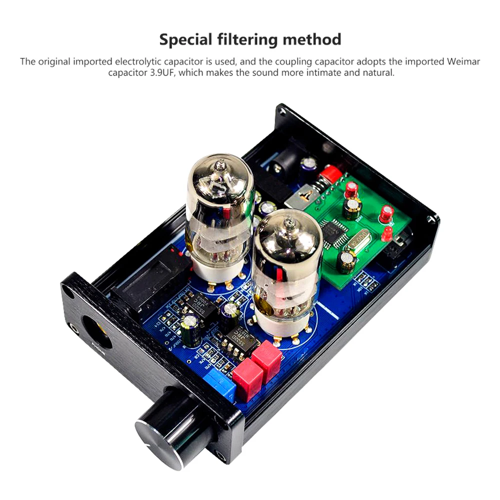 AIYIMA Portable Headphones Amplifier Audio Board 6J9 Tube Amp USB Decoding Preamplifier Earphone Amplificador De Auriculares