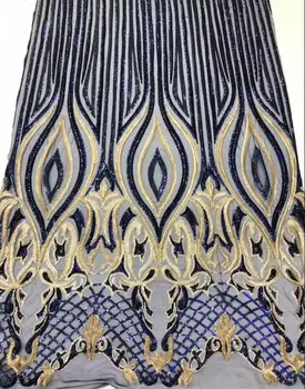 

top grade JIANXI.C-111516 tulle lace African French fabric embroidery cord lace fabric with sequins