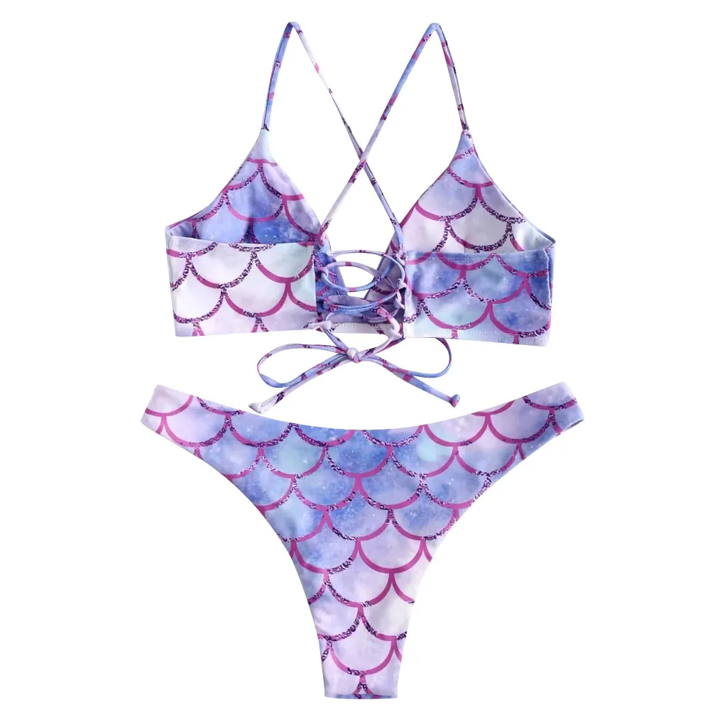 purple snake print bikini