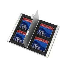 Двойной из нержавеющей стали держатель карты SD случае Ёмкость CF Nano sim-карт TF B207 серебро