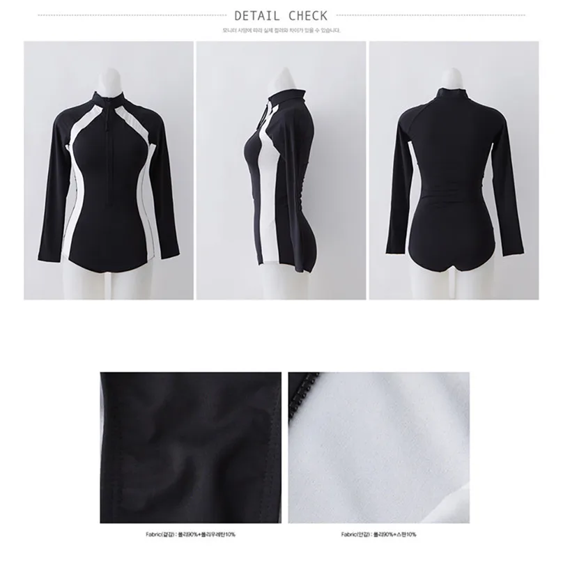 Women Rash Guards Tops Swimwear Long Sleeve Rash guards Crop Top+Shorts Set Surfing Swimsuit Bathing suit 2019 new Bikini #4M03 (3)