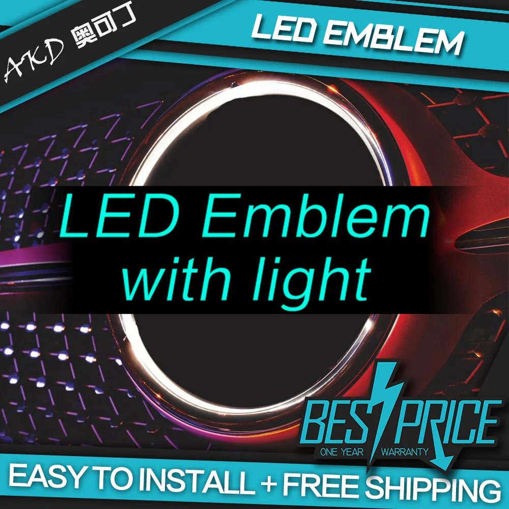 

AKD Car LED Emblem for Mercedes Benz W212 LED Star Light DRL FRONT GRILLE LED LOGO Decorative lights Grid surface Mirrored