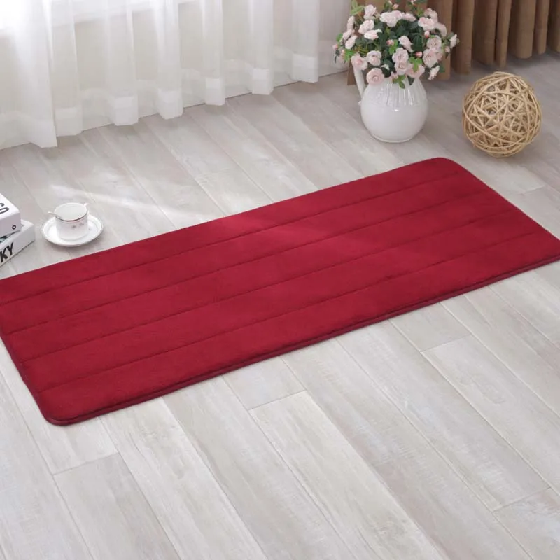 

Long Non-slip Kitchen Floor Carpet Washable Bedroom Mat Outdoor Hallway Doormat Solid Yoga Mattress